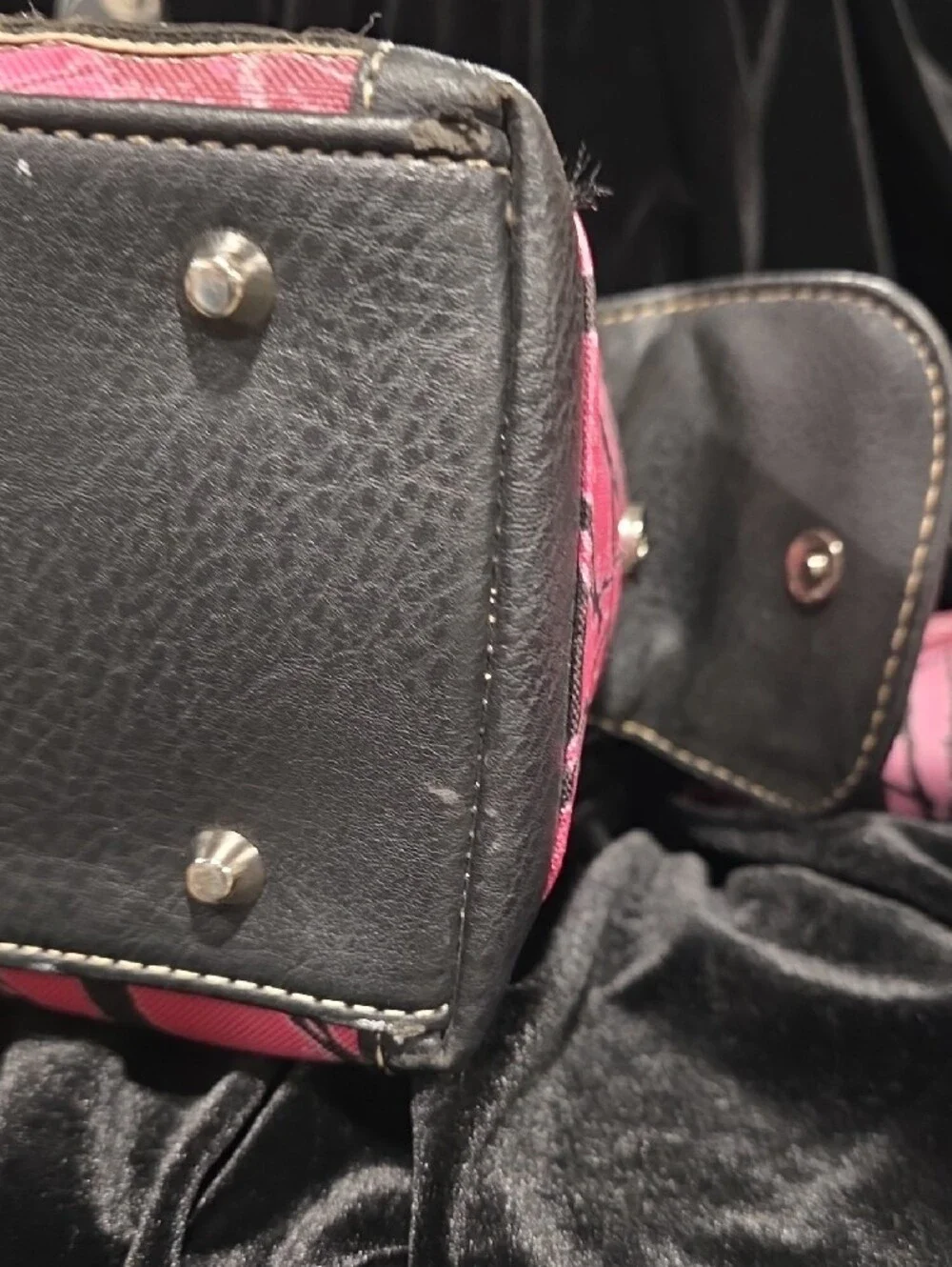Embellished Pink Camo Western-Style Concealed Carry Handbag and Wallet Set